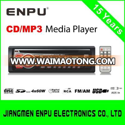 Single Din Fixed Panel Car MP3 CD DVD Player with USB SD AUX ISO RDS FM Bluetooth