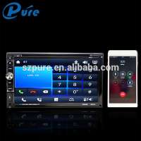 High quality 6.95 inch 2 din portable car dvd player with bluetooth/fm/radio